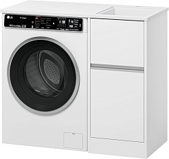 Misty Мебель для ванной с раковиной под стиральную машину Ингрид 100 R белая – фотография-6